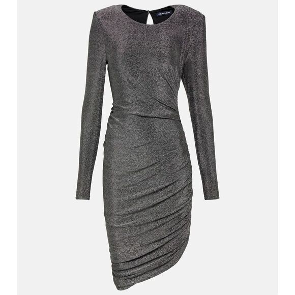 Veronica Beard Women's Gray Cyrus Metallic Minidress Size Large NWOT - Picture 1 of 11